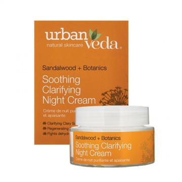 Raminantis gaivinantis naktinis veido kremas jautriai odai, Urban Veda, 50 ml Raminantis gaivinantis naktinis veido kremas jautriai odai, Urban Veda, 50 ml