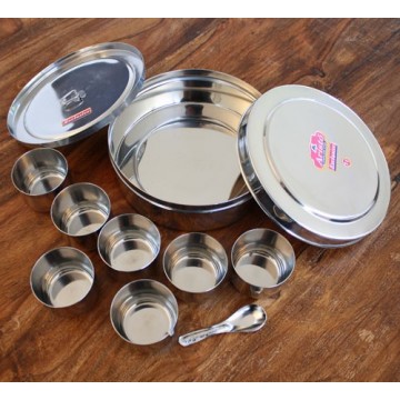 Dėžutė su indeliais prieskoniams Steel Masala Dabba, nerūdijantis plienas Dėžutė su indeliais prieskoniams Steel Masala Dabba, nerūdijantis plienas