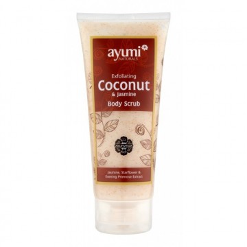 Kūno šveitiklis su kokosais ir jazminais, Ayumi, 200 ml Kūno šveitiklis su kokosais ir jazminais, Ayumi, 200 ml