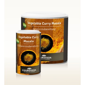 Prieskonių mišinys daržovėms "Curry Masala", Cosmoveda, ekologiškas, 80 g Prieskonių mišinys daržovėms "Curry Masala", Cosmoveda, ekologiškas, 80 g