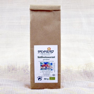 Saldymedžio šaknis, malta, ekologiška, Seyfried, 50g Saldymedžio šaknis, malta, ekologiška, Seyfried, 50g