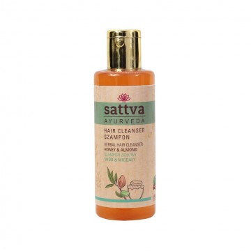 Maitinantis plaukų šampūnas su medumi ir migdolais, Sattva Ayurveda, 210ml Maitinantis plaukų šampūnas su medumi ir migdolais, Sattva Ayurveda, 210ml