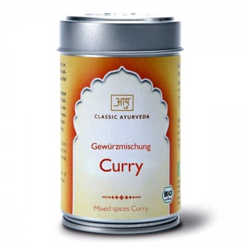 Indiškas kario prieskonių mišinys, maltas, ekologiškas, Classic Ayurveda, 40 g Indiškas kario prieskonių mišinys, maltas, ekologiškas, Classic Ayurveda, 40 g