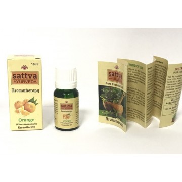 Apelsinų eterinis aliejus ORANGE, Sattva Ayurveda, 10ml Apelsinų eterinis aliejus ORANGE, Sattva Ayurveda, 10ml