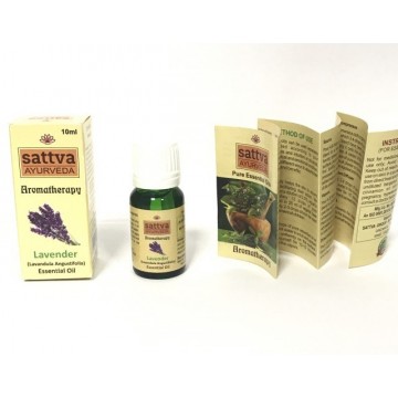 Levandų eterinis aliejus LAVENDER, Sattva Ayurveda, 10ml Levandų eterinis aliejus LAVENDER, Sattva Ayurveda, 10ml