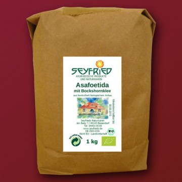 Asafetida su ožrage, ekologiška, Seyfried, 1 kg Asafetida su ožrage, ekologiška, Seyfried, 1 kg