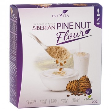 Sibirietiško kedro riešutų miltai, Estvita, 200g Sibirietiško kedro riešutų miltai, Estvita, 200g