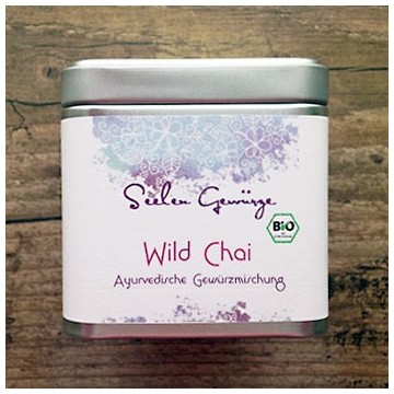 Prieskonių mišinys arbatai Wild Chai Masala, ekologiškas, Ayurveggie, 50g dėžutė Prieskonių mišinys arbatai Wild Chai Masala, ekologiškas, Ayurveggie, 50g dėžutė