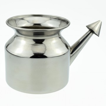 Nerūdijančio plieno indas nosies valymui-plovimui Neti Pot AyurVedica, didelis, 500ml Nerūdijančio plieno indas nosies valymui-plovimui Neti Pot AyurVedica, didelis, 500ml