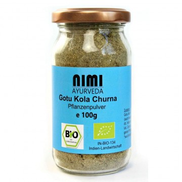 Gotu kola (Mandukaparni, azijinės centelės) milteliai, ekologiški, Nimi Ayurveda, 100g Gotu kola (Mandukaparni, azijinės centelės) milteliai, ekologiški, Nimi Ayurveda, 100g