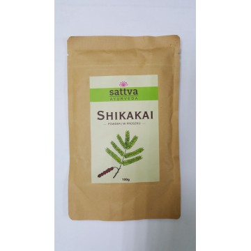 Plaukų kaukės ir šampūno milteliai Shikakai , Sattva Ayurveda, 100g Plaukų kaukės ir šampūno milteliai Shikakai , Sattva Ayurveda, 100g