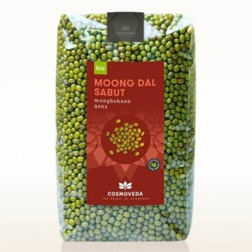 Žaliosios spindulinės pupuolės Moong Dalas, Cosmoveda, ekologiška, 500 g Žaliosios spindulinės pupuolės Moong Dalas, Cosmoveda, ekologiška, 500 g